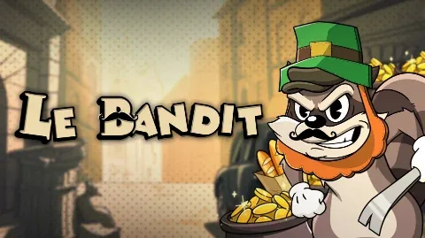 Le Bandit western bandiet met goudzakken