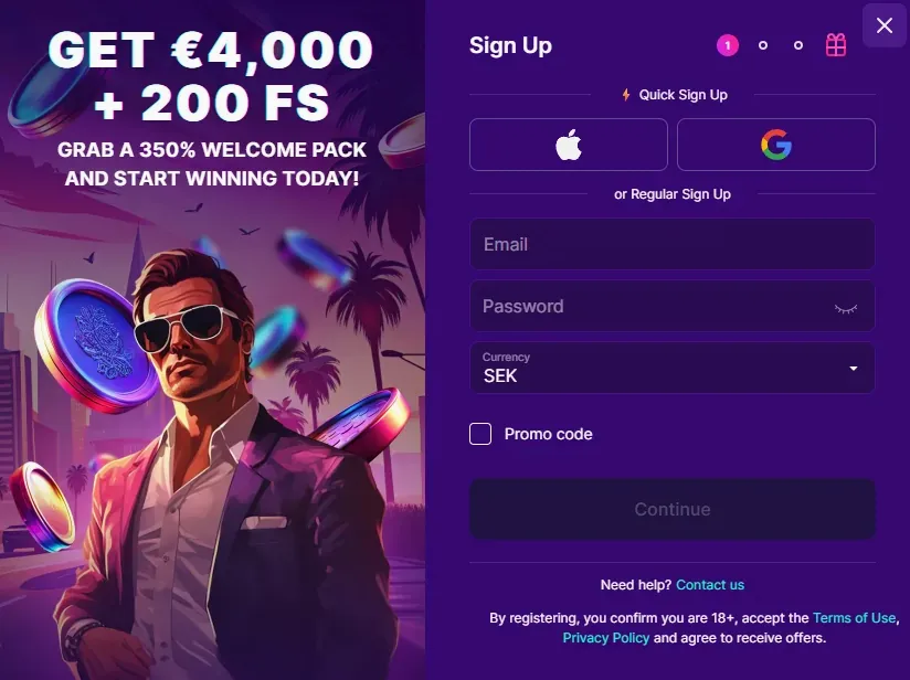 Registreren bij SlotRush Casino – Maak je account aan en begin direct